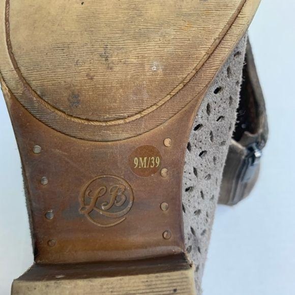Lucky Brand Bergyn Taupe Suede Perforated Booties - Picture 13 of 14